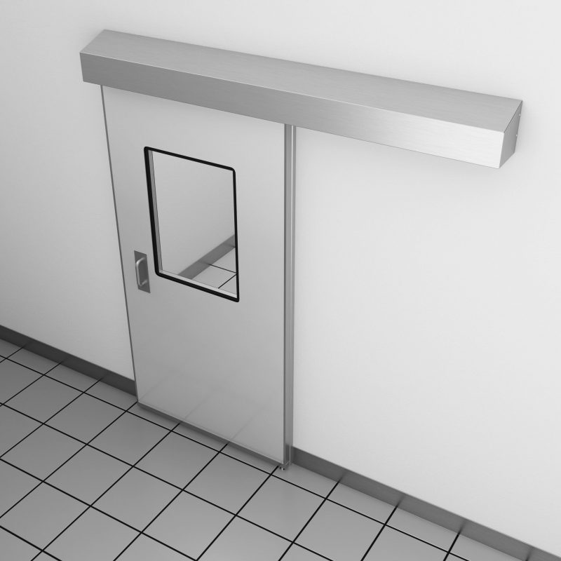 Sliding closed with window